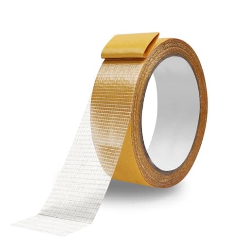 Image of Storystore Double Sided Tape Heavy Duty, 50mm (W) x 20m (L) Double Sided Mounting Tape with Fiberglass Mesh, Super Sticky Resistente Clear Tape for Carpet, Wall, Floor, Mat, Craft