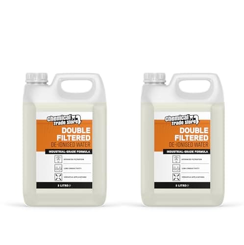 Image of Chemical Trade Store De-Ionised Water 2 x 5L Pack Pure Demineralised for Steam Irons & Car Applications Limescale Reduction