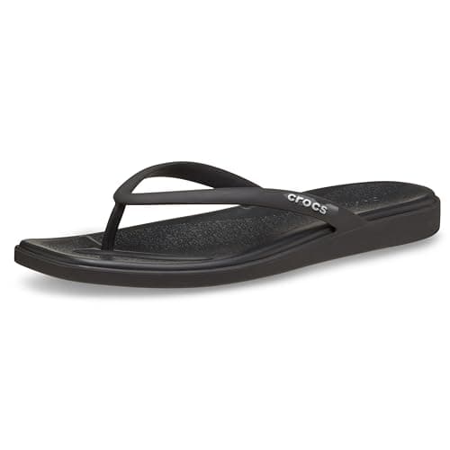 Image of Crocs Women Flip, Miami Thong Flip, Black, 8 UK Women