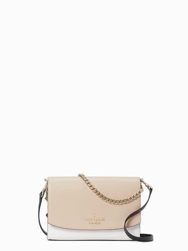 Image of kate spade new york Carson Leather Convertible Crossbody Shoulder Bag Handbag, Warm Beige Multi