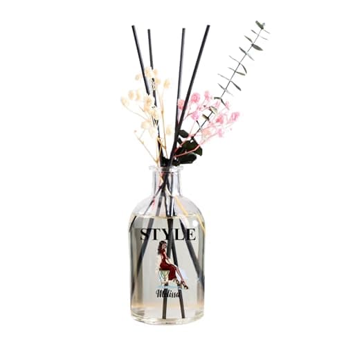 Image of Personalised Gift For Her Reed Diffuser Lady In Red Birthday Anniversary Christmas Valentines Day
