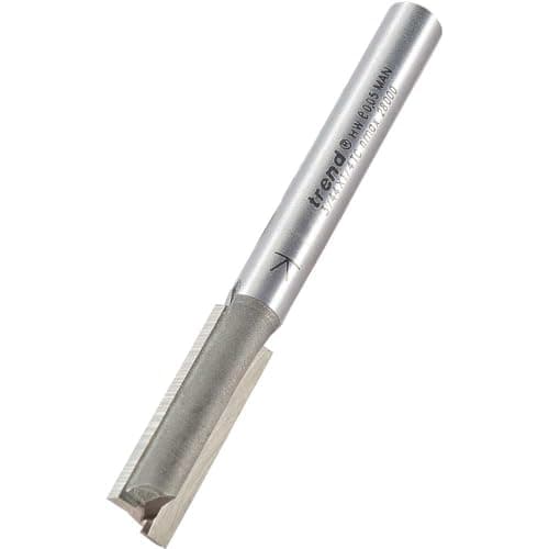 Image of Trend Professional Straight Two Flute Router Cutter, 1/4 Inch Shank, 8.1mm Cut Diameter and 25mm Cut Length, Tungsten Carbide Tipped, 3/44X1/4TC