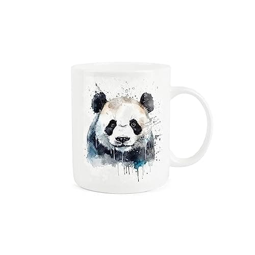 Image of Purely Home Panda Mug - Wild Animals Nature Gift/Present Mug - Tea Coffee White Bone China Mug