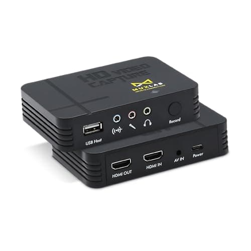 Image of MuxLab Video Capture Recorder Device | HDMI to USB Recorder | Capture Video 1080P 60FPS | Save 1080P 30FPS | for PC, Game Consoles, TV Set Top Boxes | No Driver Required | Portable Game Recorder