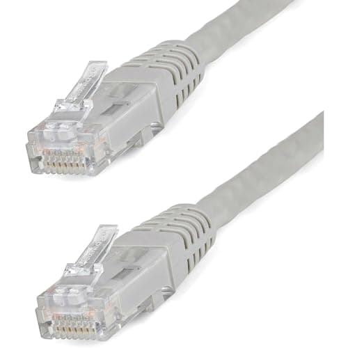 Image of StarTech 35ft CAT6 Ethernet Cable - Gray CAT 6 Gigabit Ethernet Wire -250Mhz 100W PoE++ RJ45 UTP Molded Category 6 Network Patch Cord (C6PATCH35GR)