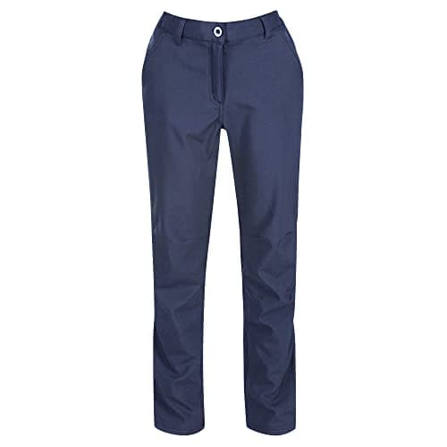 Image of Regatta Women Fenton Water Repellent And Wind Resistant Softshell Long Leg Trousers - Navy, Size 16