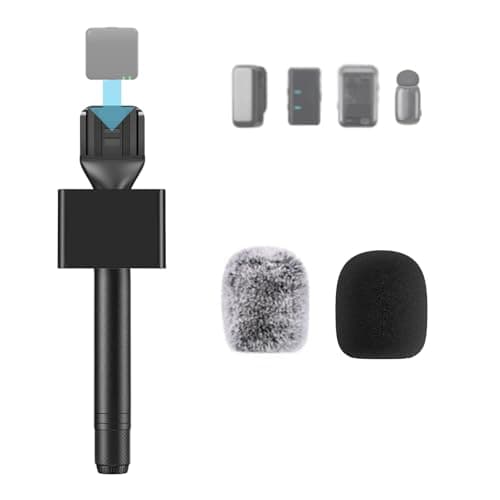 Image of ZealSound Interview Go handheld adapter for Dji Mic, Rode Wireless Go & Other Wireless Lavalier Microphones