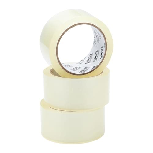 Image of Fit For The Job Parcel Tape - Heavy-Duty Clear Tape for Packing Boxes, 48mm x 66m, 3 Rolls - Low Noise General Purpose Packing, Secure Sticky Seal, Perfect for Moving House