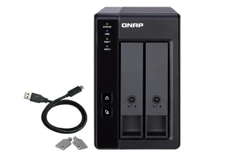 Image of QNAP TR-002-A-US 2 Bay USB Type-C Direct Attached Storage (DAS) with Hardware RAID (Diskless)