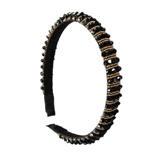 Image of scicent Headbands for Women's Hair Crystal Rhinestone Head Band Sparkly Beaded Shiny Non-Slip Beaded Hair Bands Girls Boho Headbands 16516