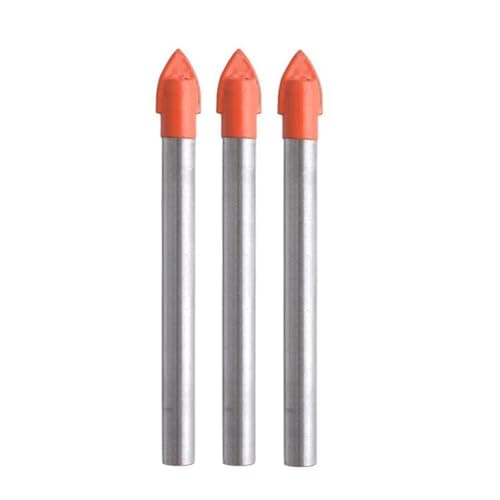 Image of 6mm Glass and Tile Drill Bit Set, 3 Pieces Drill Bits Tungsten Carbide Drilling Tool for Tile,Glass,Quartz,Porcelain,Cement,Ceramic,Brick