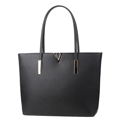 Image of AOSSTA Womens Handbag Tote Bag School Shoulder Bag Stylish Design Handbags for Shopper Work Travel (Black V)