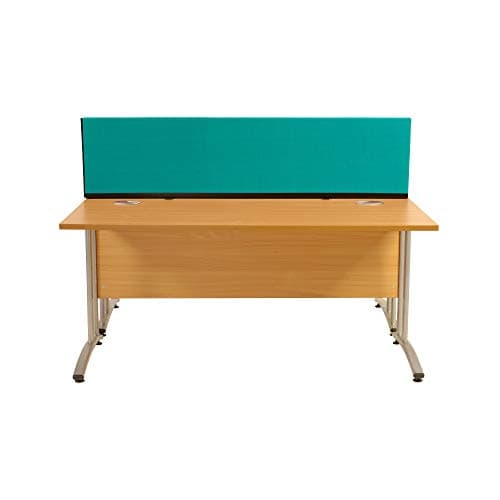 Image of Panelwarehouse Straight Desk Divider Partition Screens Desktop - 5 Widths & 11 Double Sided Pinnable Fabric Colours (Green, 1200mm x 400mm)