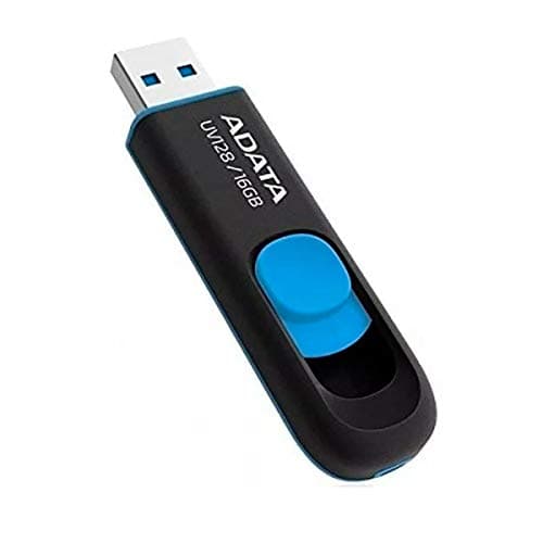 Image of ADATA UV128 16GB USB3.1 Flash Drive, black/blue
