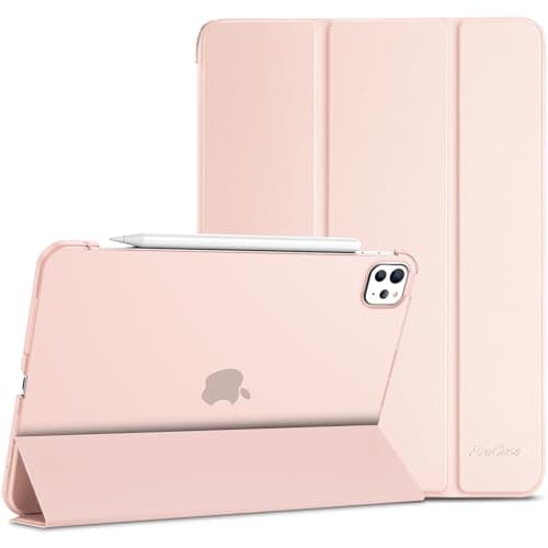 Image of ProCase Smart Case for iPad Pro 11 Inch Case M5 2025/M4 2024(Model: A3357/A3358/A3359/A2836/A2837/A3006), Slim Folio Stand Hard Shell Protective Tablet Cover for 6th/5th Gen iPad Pro 11" -Lightpink