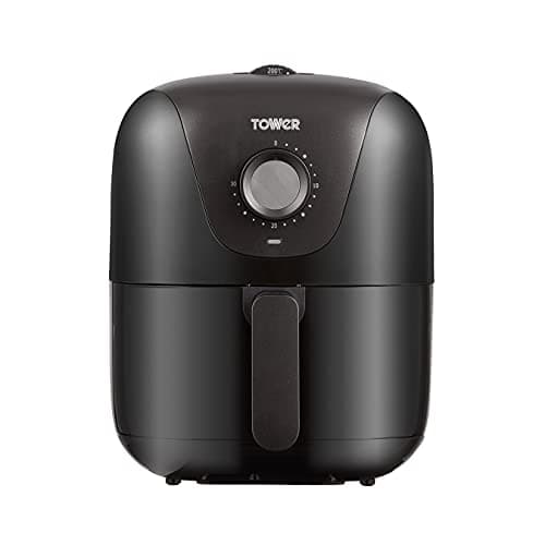 Image of Tower T17062 Vortx Manual Air Fryer with Rapid Air Circulation, 30-Minute Timer, 3 Litre, 1000W, Black