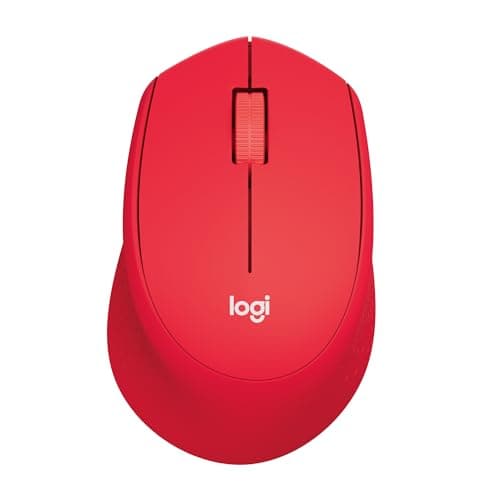 Image of Logitech M330 SILENT PLUS Wireless Mouse, 2.4GHz With USB Nano Receiver, 1000 DPI Optical Tracking, 2-year Battery Life, Compatible With PC, Mac, Laptop, Chromebook - Red