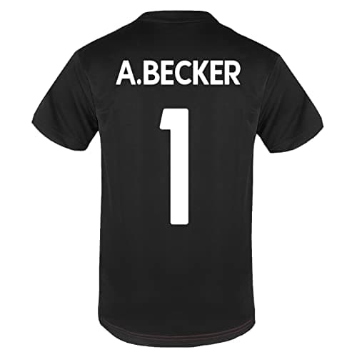 Image of Liverpool FC Mens A.Becker 1 Poly T-Shirt Black LFC Medium