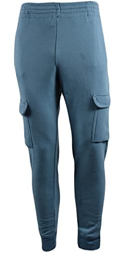 Image of True Face Mens Trouser Fleece Sweatpants Cargo Combat Joggers Multi Pockets Elasticated Sports Running Fitness Gym Jogging Bottoms Blue M