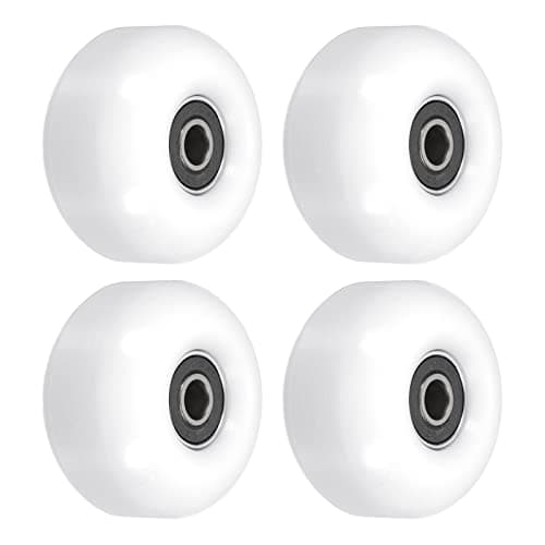 Image of PATIKIL 52mm Skateboard Wheels with Bearings, 4 Pack Street Wheels for Skateboards Cruiser Wheel Replacement 95A, White Black