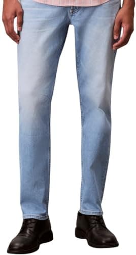 Image of Calvin Klein Jeans Men's Slim LT WT Zander LT Blue Jean LV04RC757G Jeans, Blue (Zander LT Blue), 34W / 32L