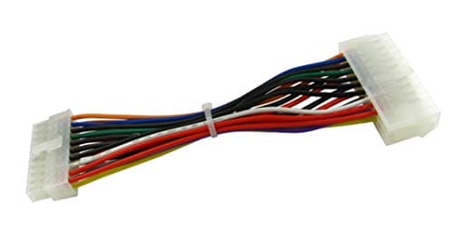 Image of rhinocables - ATX Power Supply Extension Cable | 24 Pin Female to 20 Pin Male | Seamless Compatibility | Upgrade Older Systems | Reliable Performance, 24 Pin to 20 Pin