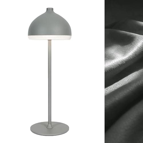 Image of LuminexDesigns Cordless Table Lamp–5200 mAh Rechargeable LED Bedside & Bathroom Lamp with 3 Light Colours,Dimmable Touch Control,Portable Lamp for Office,Living Room & Outdoor,Elephant Grey