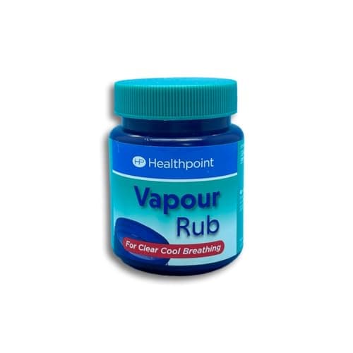 Image of Healthpoint Vapour Rub For Coughs, Colds, Catarrh And Sore Throat, Camphor, Menthol And Eucalyptus Oil For Easier And Clearer Breathing, Relief For Upper Airway Congestion, Helps Sleep, 100g