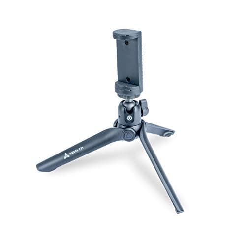 Image of VANGUARD Vesta Mini Aluminium Tabletop Tripod with Smartphone Holder - Black
