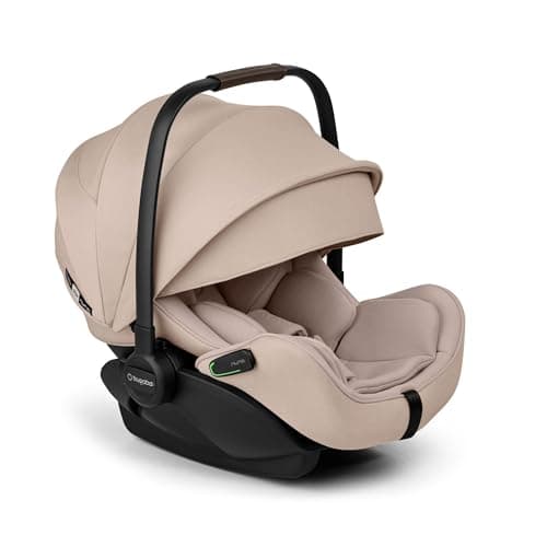 Image of Bugaboo Otter by Nuna – Reclining i-Size Infant car seat from Birth with Lay-Flat Comfort, UPF 50+ Canopy and Memory Foam, Compatible with 360 Base, for Babies 0–15 Months, Desert Taupe Melange