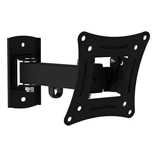 Image of MAHARA Multi-Position Wall Mount - Black Single Arm TV Bracket With Tilt & Turn for Screens and Computer Monitors up to 32", VESA Compatible, Max Weight 10Kg