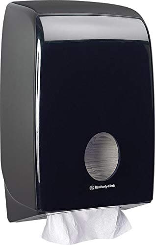 Image of Aquarius Folded Hand Towel Dispenser 7171 - 1 x Black Paper Towel Dispenser