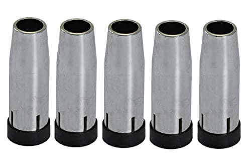 Image of RIVERWELD MIG MAG Conical Gas Nozzle 145.0080 Brass Wall Thickness 1.5mm for 24KD MB24 CO2 Welding Torch Consumables Pack of 5