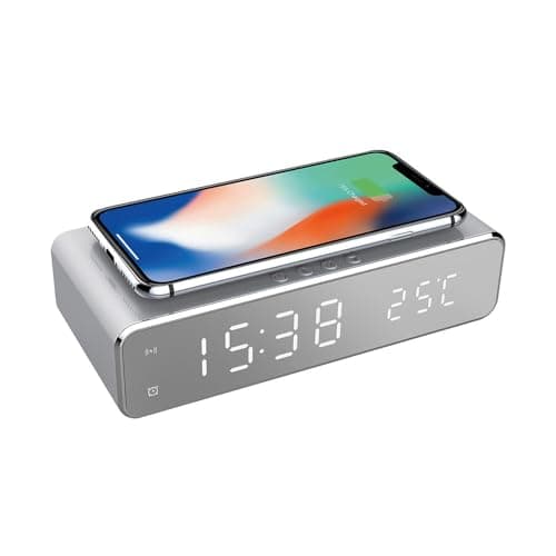 Image of RED5 Wireless Charging Alarm Clock Compact Multifunction Digital 10W Phone Dock