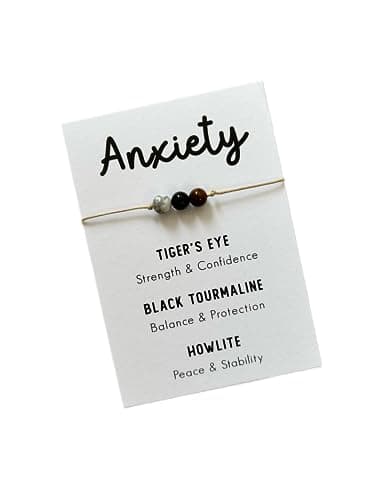 Image of Anxiety bracelet | Crystal bracelet | Tiger's Eye bracelet | Black Tourmaline bracelet | Howlite bracelet | Crystal gift