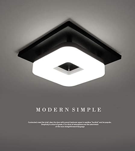 Image of Artpad 12W Modern LED Square Ceiling Lamp, Iron Surface Mount, Acrylic Lampshade, Bathroom Aisle Entrance Corridor Balcony, White Light