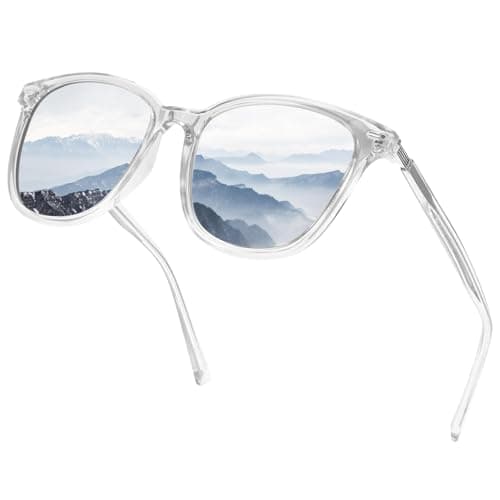 Image of Myiaur Women's Polarised Sunglasses with Retro Mirrored Lens & UV400 Protection - Trendy & Stylish Large Glasses