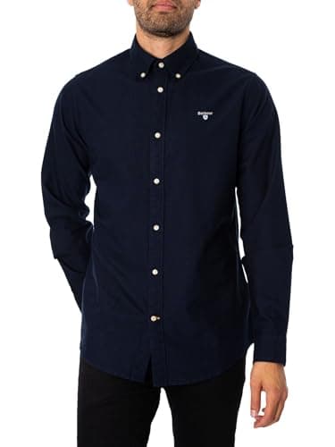 Image of Barbour Men's Tailored Oxtown Shirt, Blue, XL, blue, XL
