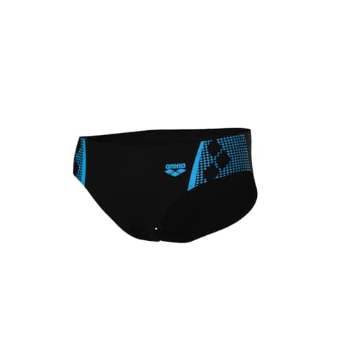 Image of ARENA Feel Men's Graphic Swim Briefs Black-Turquoise
