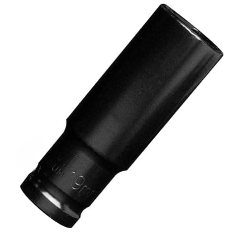 Image of 19MM Impact Socket 1/2 Inch Drive, Deep 6-Point Wheel Nut Socket Set, CR-MO for Easy Car Repair, Mechanical Maintenance, and Home Use (19MM)