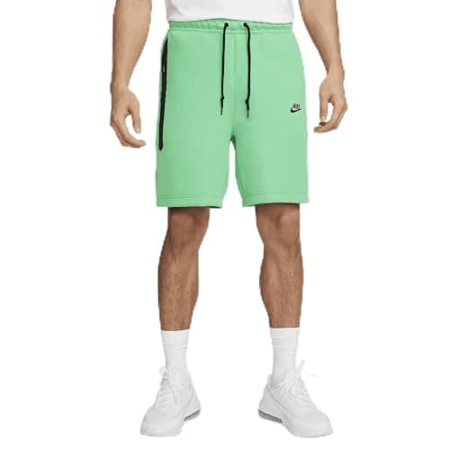 Image of Nike Sportswear Tech Fleece Men's Shorts (Spring Green/Black, FB8171-363), Spring Green/Black, Large