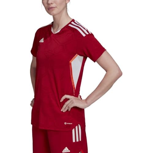 Image of adidas Condivo 22 Match Day Jersey - Womens Soccer, Team Power Red-white, S