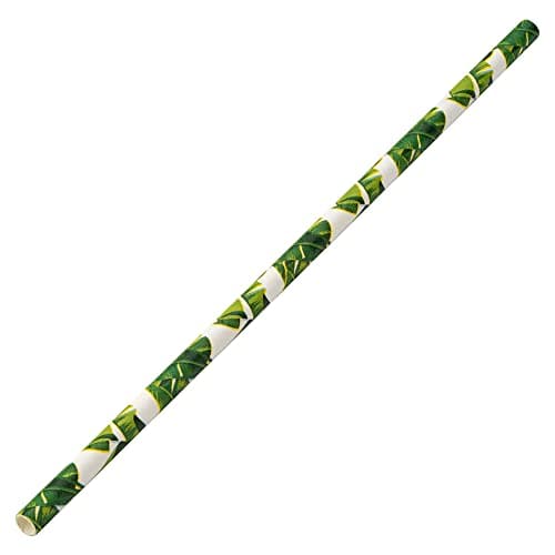 Image of Tropical Paper Straw 8inch - Pack of 250 - Eco-Friendly Paper Straws