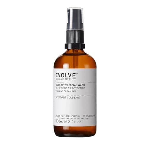 Image of Evolve Organic Beauty Daily Detox Facial Wash with Aloe Vera and Moringa Peptides - Organic Face Wash & Cleanser For Normal, Combination & Oily Skin (100ml) (100ml)
