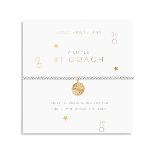 Image of Joma Jewellery A LITTLE | NUMBER ONE COACH | Silver & Gold Plated | Bracelet | 17.5cm stretch