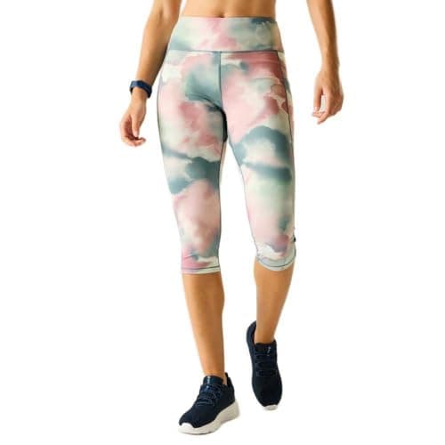 Image of Dare2b Women's Influential II 3/4 Gym Leggings, UV Protected Quick Dry Cycling Pants