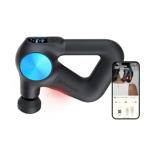 Image of Theragun PRO Plus 6-in-1 Deep Tissue Percussion Massage Gun - Handheld Personal Massager for Full Body Pain Relief & Muscle Tension with Biometric Breathwork, Vibration & Heated Attachments
