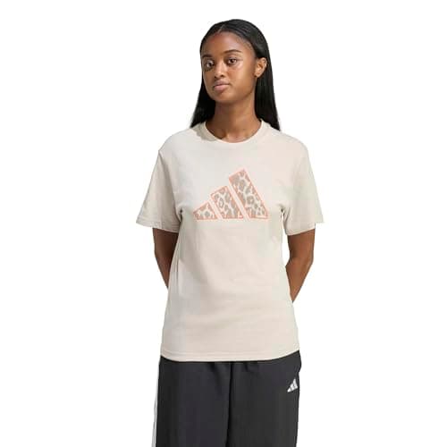 Image of adidas Women's Animal Graphic T-Shirt, Wonder Alumina/Orange, XL