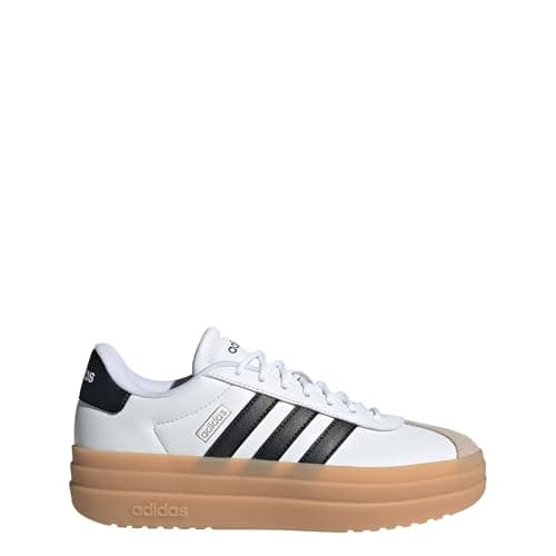 Image of adidas Women's VL Court Bold Shoes, FTWR White/core Black/Wonder Beige, 6.5 UK
