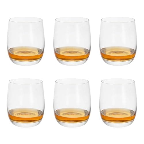 Image of Dartington Crystal Six! Six Tumblers, Set of 6 | Modern Tumbler Glasses | 95mm | 320ml | Dishwasher Safe | Classy and Elegant Glassware